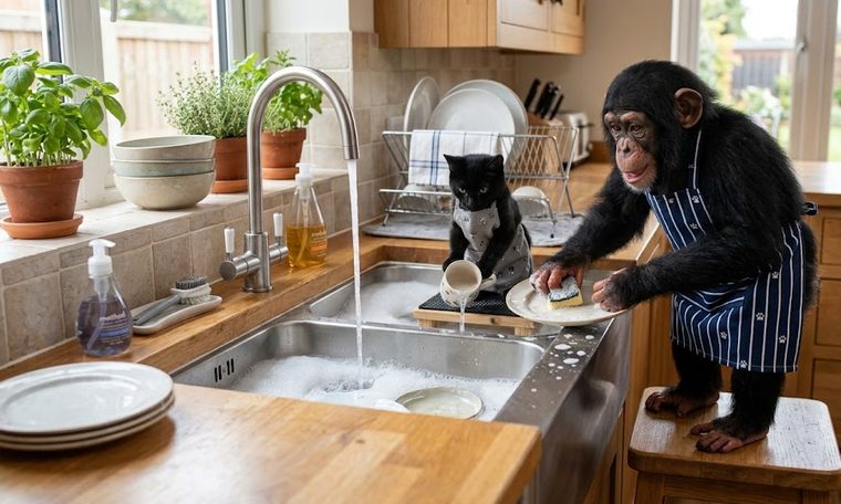 Break time — cleaning up